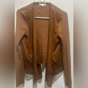 Westport Brown Cardigan Sweater Classic Knit